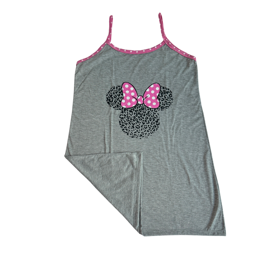 Camisola Feminina Alça Minnie Cinza