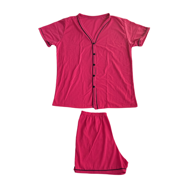 Baby Doll Feminino Americano Manga Curta Liso Pink