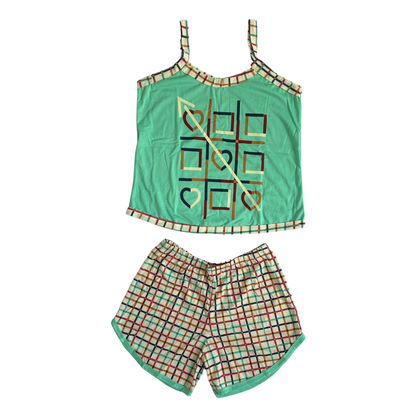 Baby Doll Feminino Alça Jogo de Xadrez