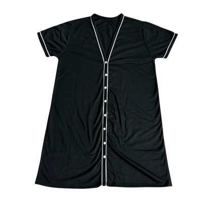 Camisola Feminina Americana Manga Curta Liso Preta