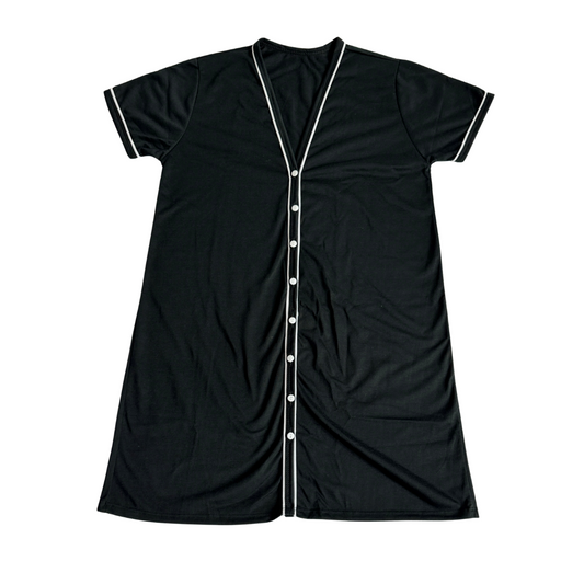 Camisola Feminina Americana Manga Curta Liso Preta