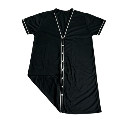 Camisola Feminina Americana Manga Curta Liso Preta