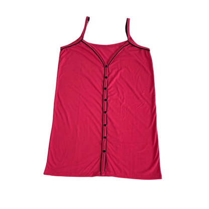 Camisola Feminina Americana Alça Liso Pink