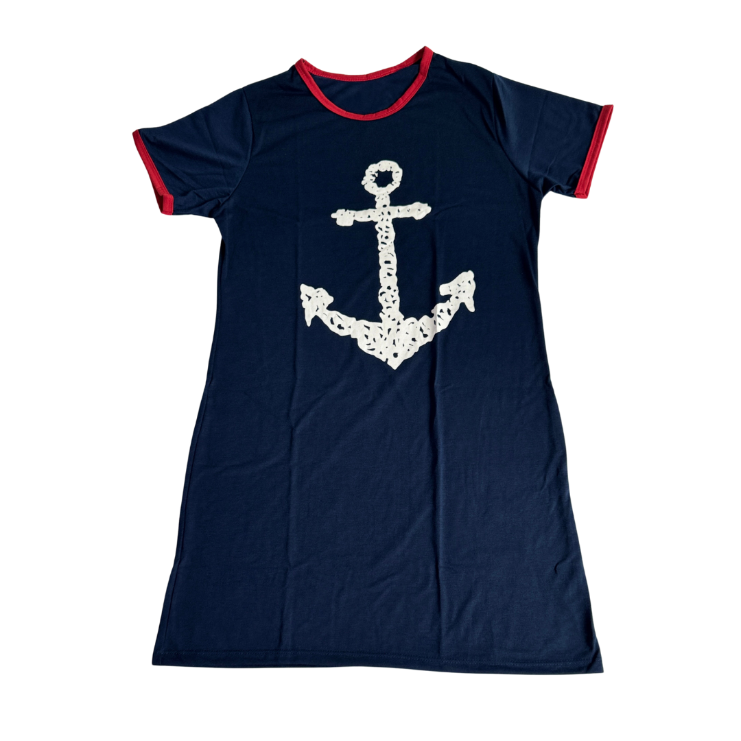 Camisola Feminina Manga Curta Âncora