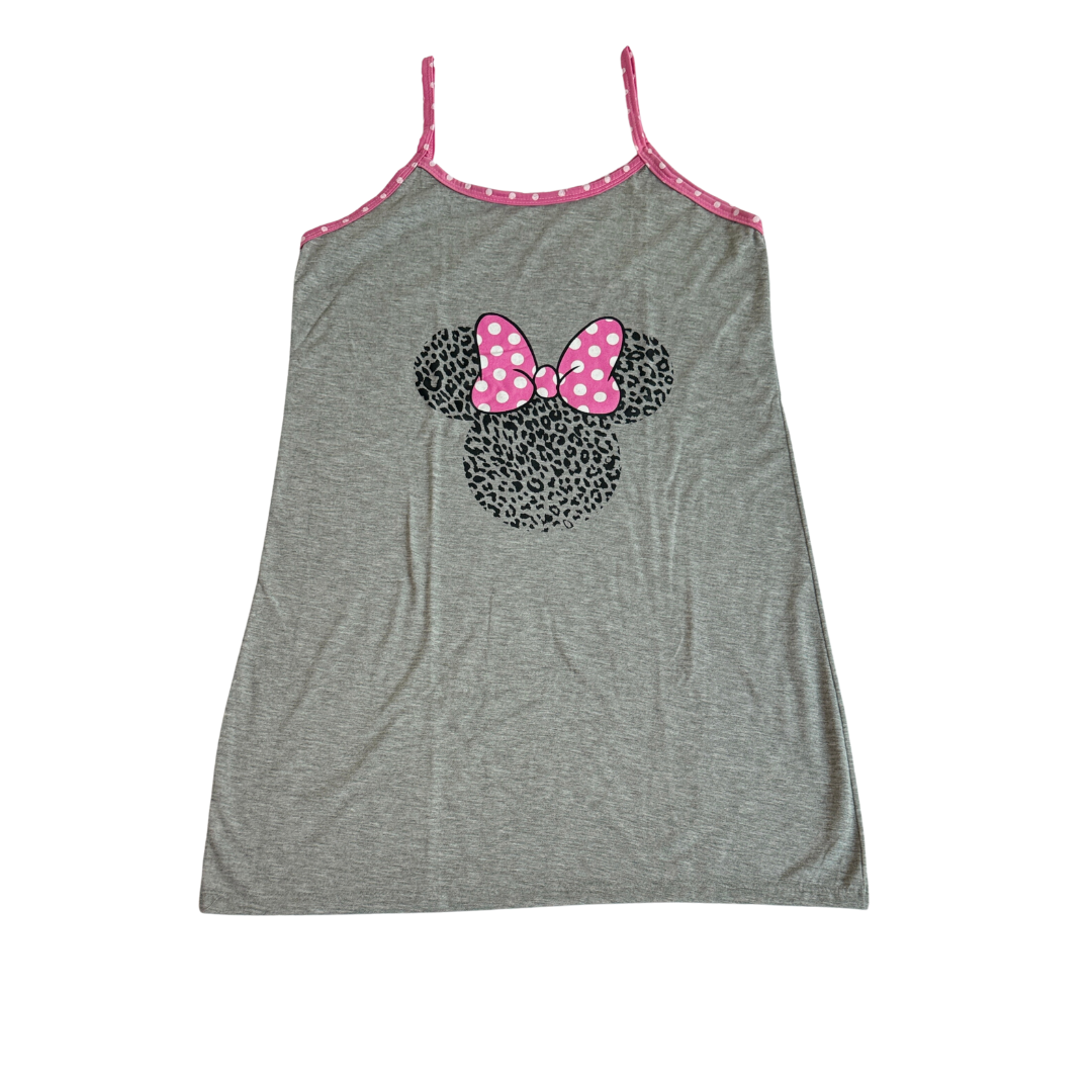 Camisola Feminina Alça Minnie Cinza