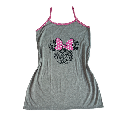 Camisola Feminina Alça Minnie Cinza