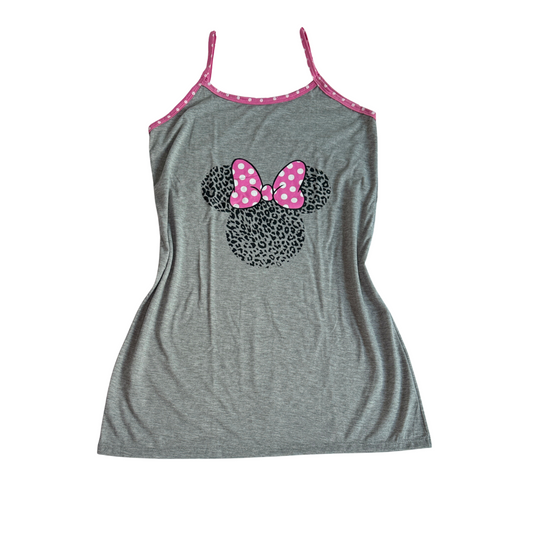 Camisola Feminina Alça Minnie Cinza