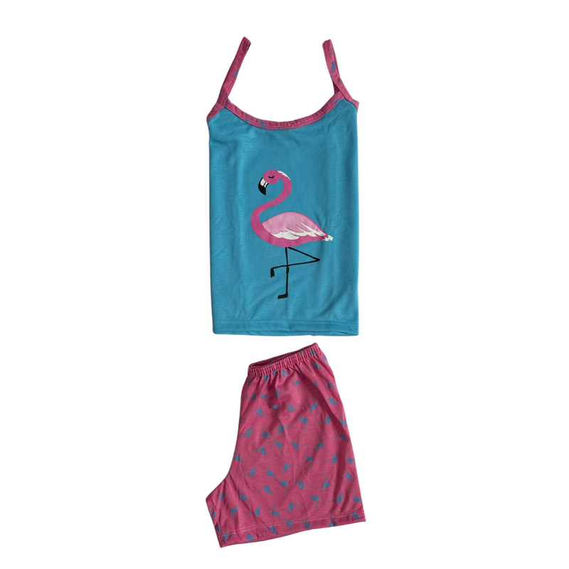Baby Doll Infantil Alça Flamingo