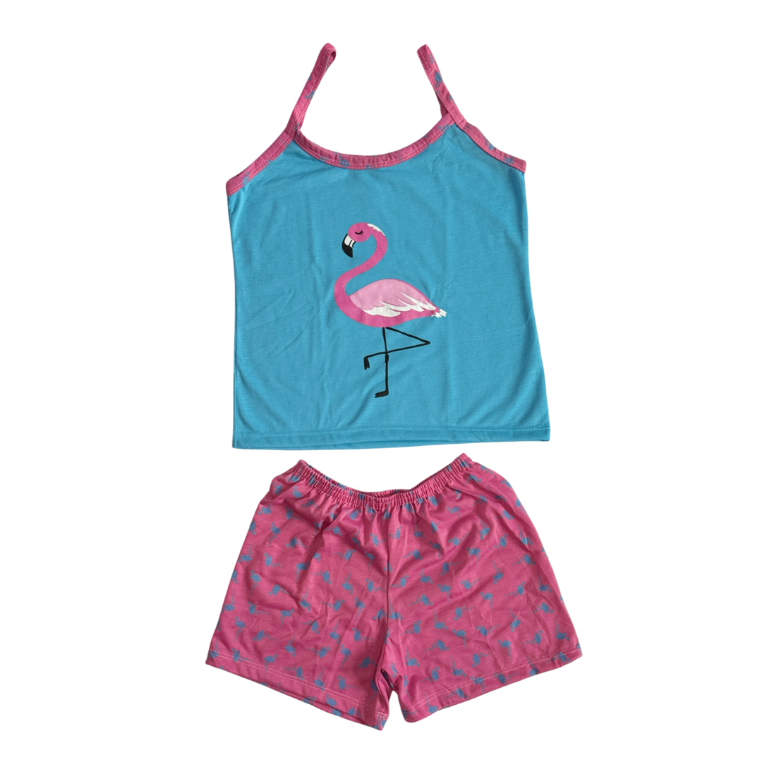 Baby Doll Infantil Alça Flamingo