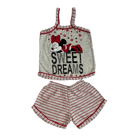 Baby Doll Infantil Alça Minnie Sweet Dreams Vermelho
