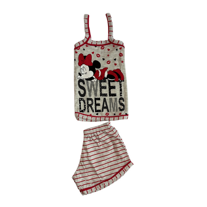 Baby Doll Infantil Alça Minnie Sweet Dreams Vermelho