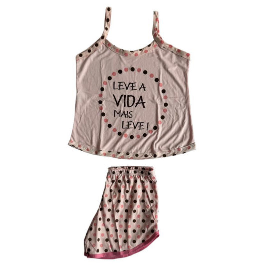 Baby Doll Feminino Alça Leve a Vida Rosa