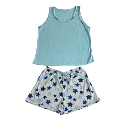 Baby Doll Feminino Regata Estrela Azul